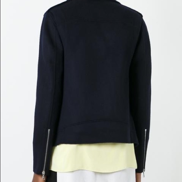 Theory Tralsmin Belted Moto Lambskin Suede Jacket - Picture 3 of 15